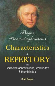 Boger Boenninghausen’s Characteristics & Repertory: by C.M. Boger
