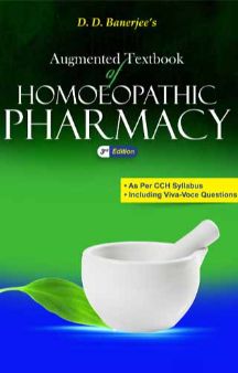 Homoeopathic Pharmacy 3rd Edition By D D BANERJEE