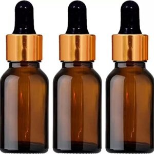 10ml-6pcs-pack-Amber-Glass-Bottles-With-golden-black-Glass-Droppers