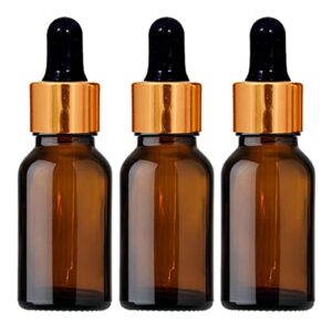 30-ml -8pcs-pack-Amber-Glass-Bottles-With-golden-black-Glass-Droppers