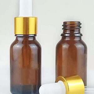 15-ml-6pcs-pack-Amber-Glass-Bottles-With-golden-white-Glass-Droppers